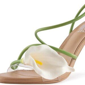 NEW Sifinelar Lily Flower Slingback High Heels